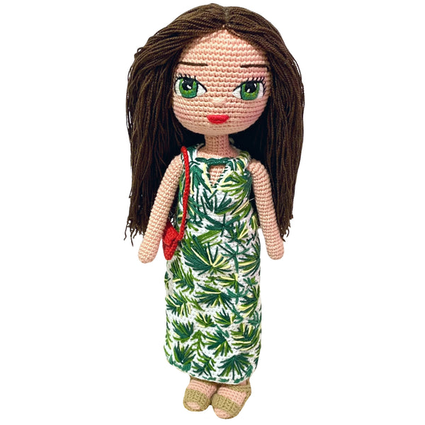 Personalized, handmade amigurumi crochet doll handmade to order by Devrim Studio from a photo.
