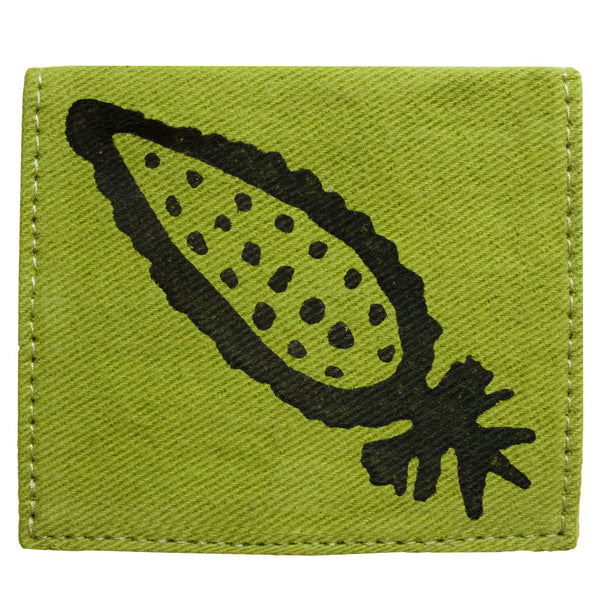 Green 'Corn' cardholder, wallet - Devrim Studio