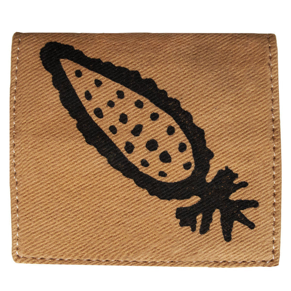 Brown 'Corn' cardholder, wallet - Devrim Studio