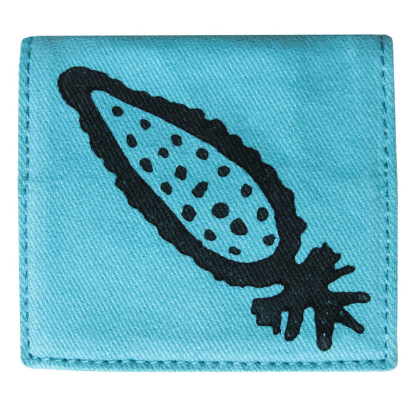 Turquoise 'Corn' cardholder, wallet - Devrim Studio