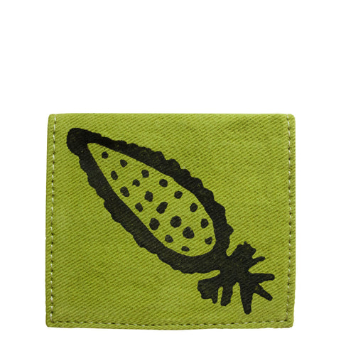 Green 'Corn' cardholder, wallet - Devrim Studio