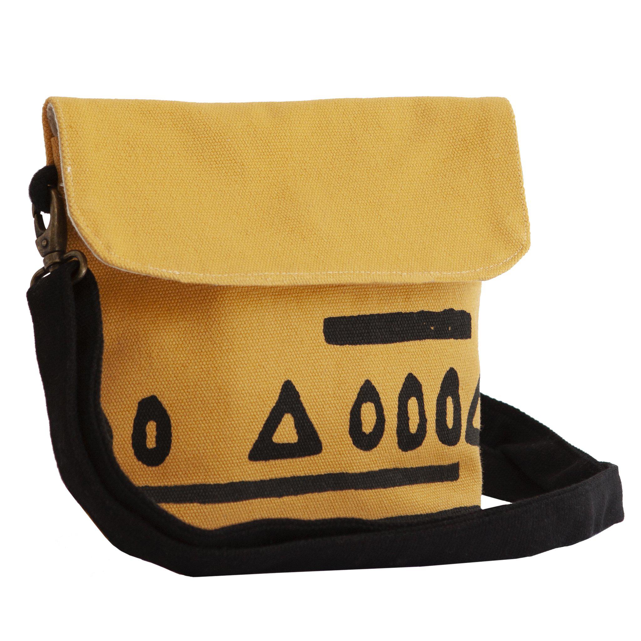 Yellow 'Hazelnut' shoulder bag that converts into a crossbody bag, or a fanny pack-Devrim Studio