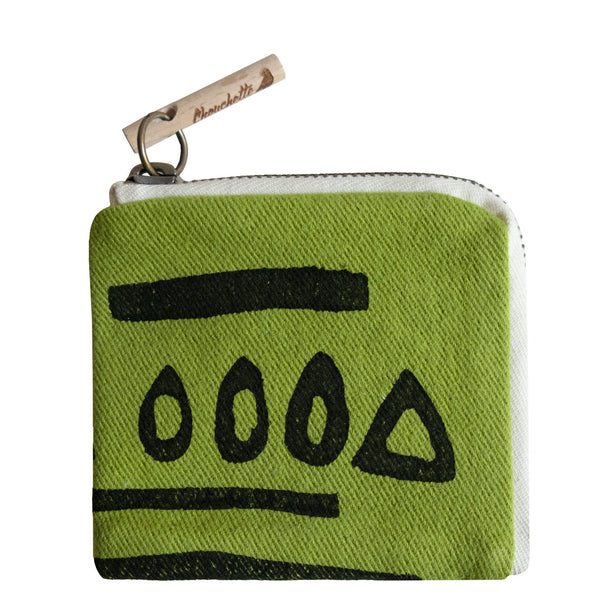 Green 'Hazelnut' slim wallet, purse-Devrim Studio