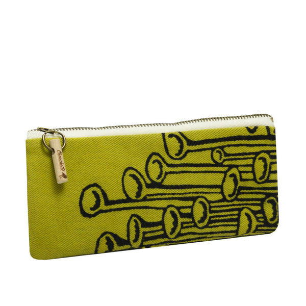 Green pencil case, cosmetic pouch, pencil pouch - Devrim Studio