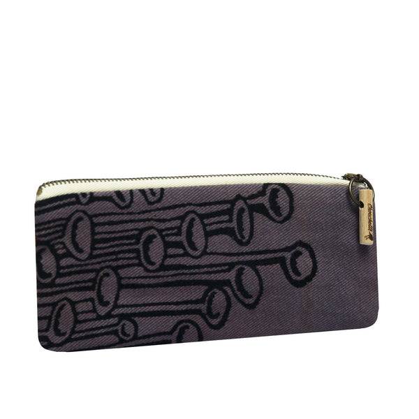 Purple pencil case, cosmetic pouch, pencil pouch - Devrim Studio