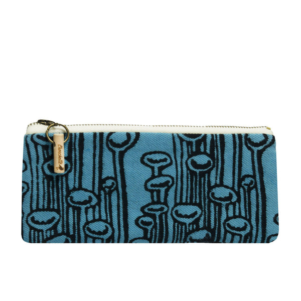 Blue pencil case, cosmetic pouch, pencil pouch - Devrim Studio