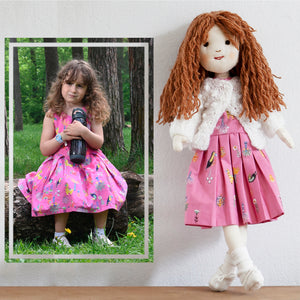 Personalized Waldorf Style Doll, Custom Plush Stein Doll by Devrim Studio