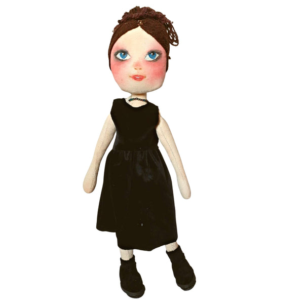 Personalized Waldorf style plush doll form a photo handmade by Devrim Studio.