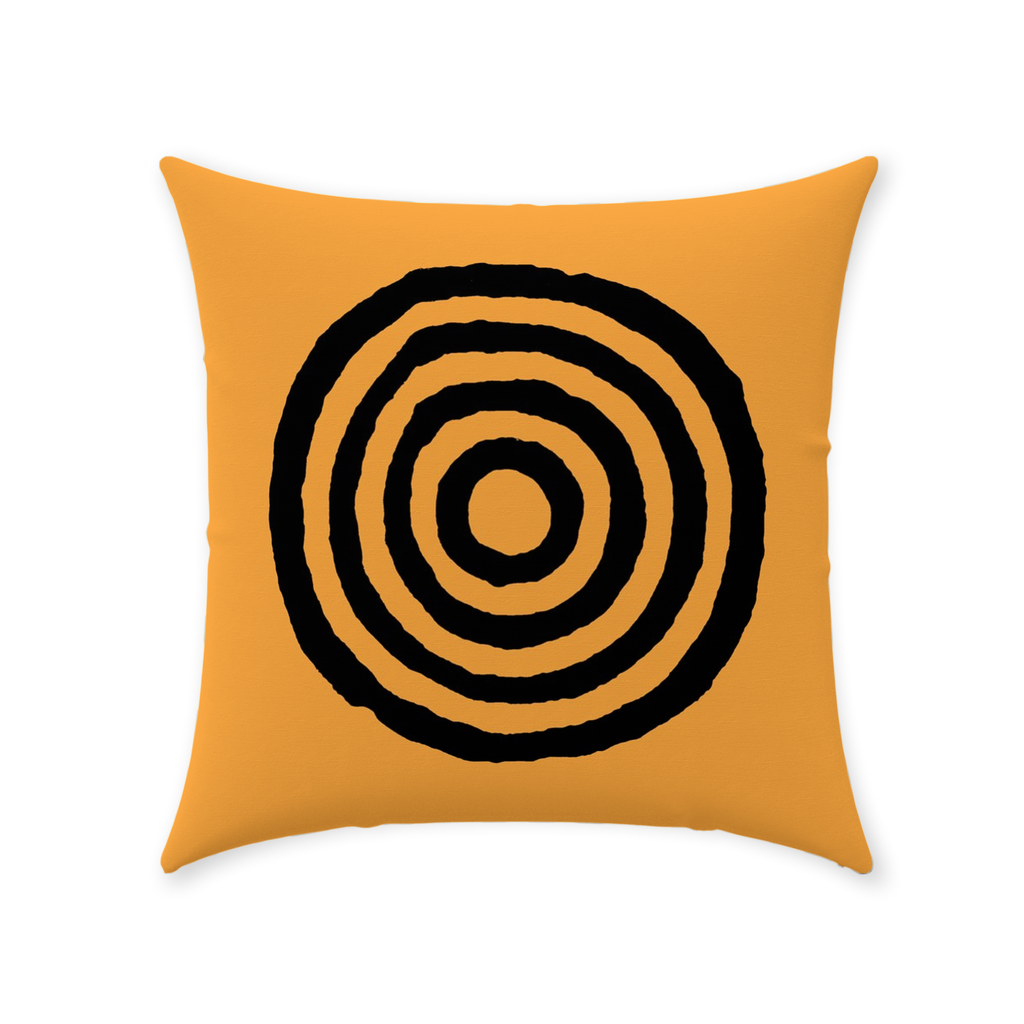 Accent Throw Pillow Yellow 'Time'