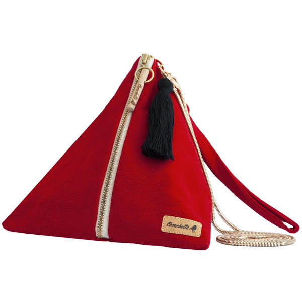 Red Ursula Chain Purse, shoulder bag - Devrim Studio
