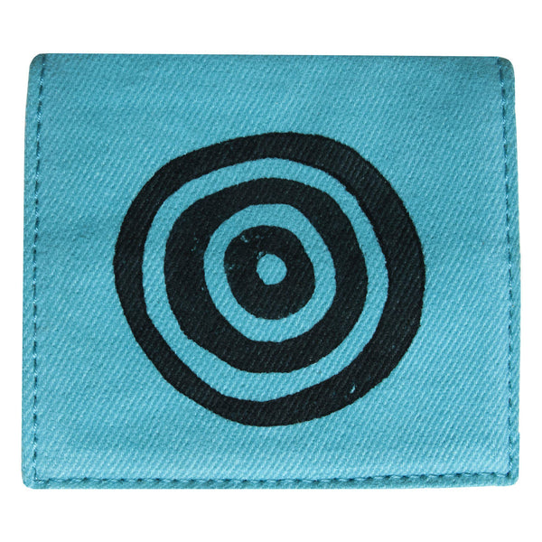 Turquoise 'Time' bifold cardholder wallet - Devrim Studio