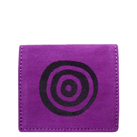 Purple 'Time' Bifold Cardholder Wallet - Devrim Studio