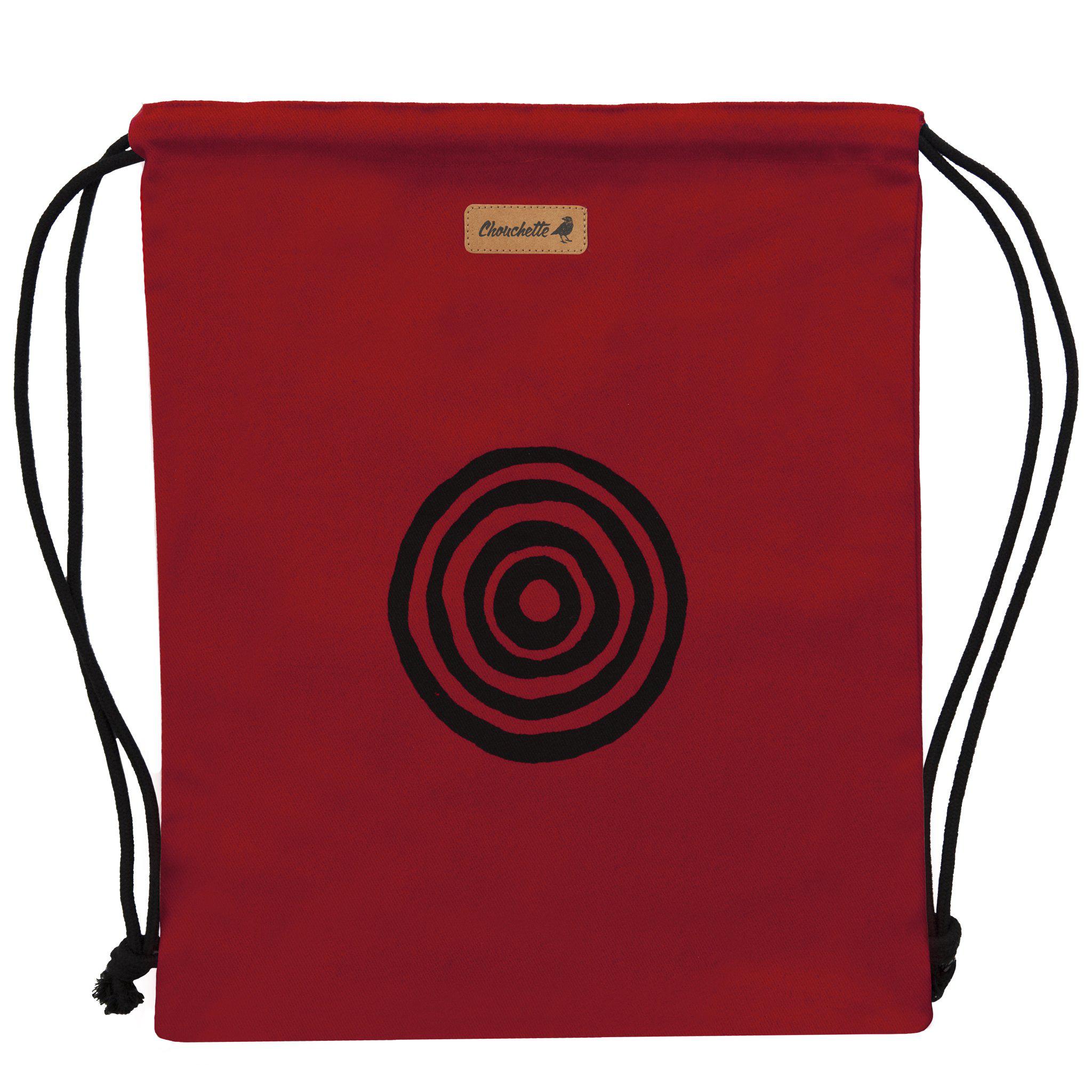 Red 'Time' Bucket Backpack - Devrim Studio