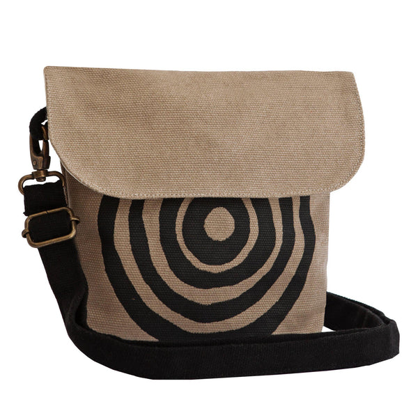 Beige 'Time' fanny pack that converts into a crossbody bag or a shoulder bag - Devrim Studio